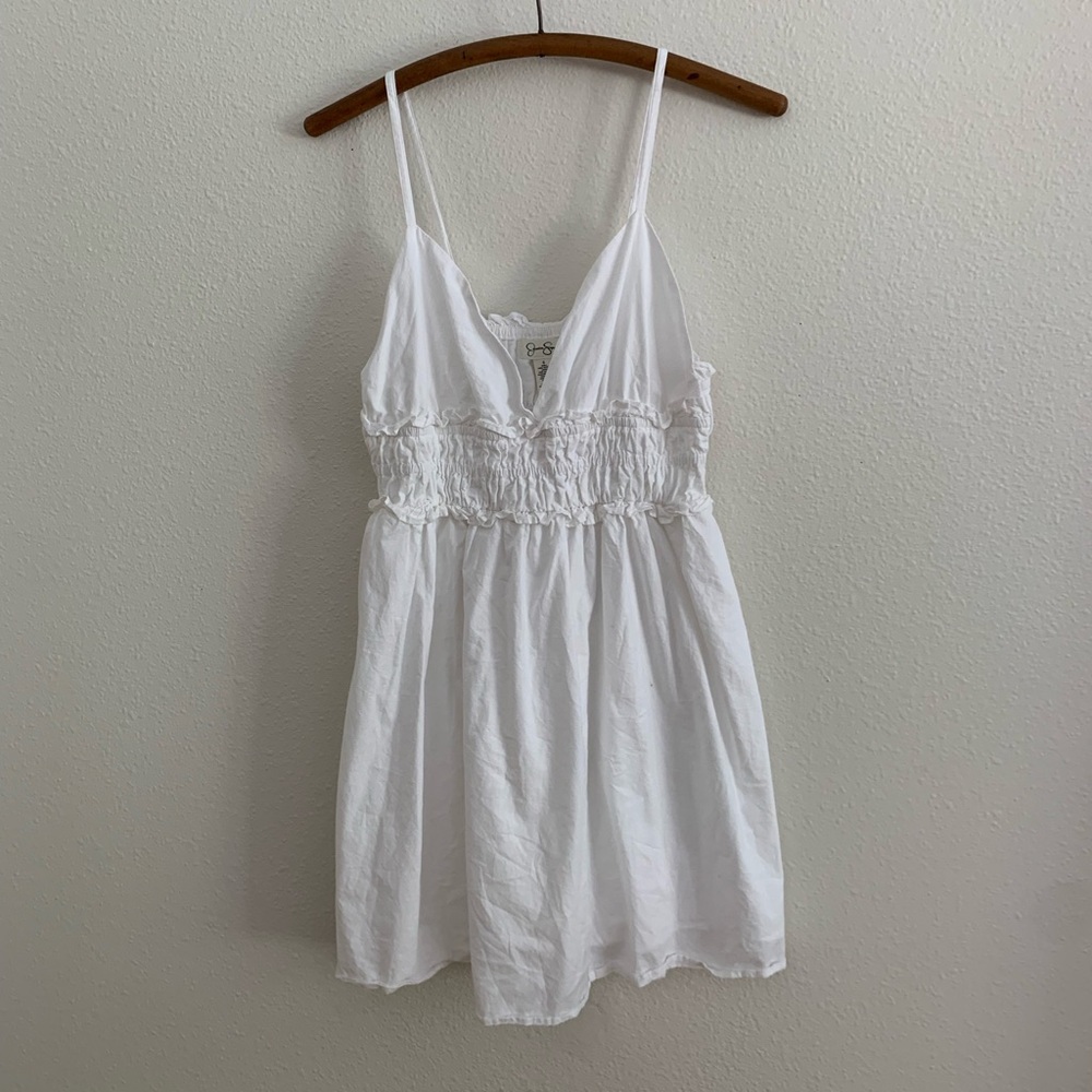 Jessica Simpson White smocked sundress women’s small